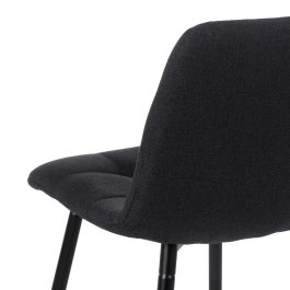 Taburete Negro Tejido-Metal Salón 45 X 55 X 92 cm