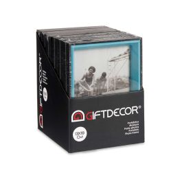 Giftdecor Portafotos Madera 13x18 cm Negro y Azul