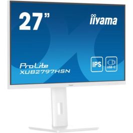 Iiyama ProLite XUB2797HSN-W2 Monitor 27" Full HD IPS, USB-C, LAN, DP-OUT, 300cd/m², Blanco Iiyama ProLite XUB2797HSN-W2 Monitor 27" Full HD IPS, USB-C, LAN, DP-OUT, 300cd/m², Blanco