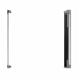 Ingenuity ING12914330340 Puerta de seguridad para niños, enrollable, hasta 136 cm, cierre automático, fácil de instalar