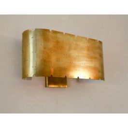 DKD Home Decor Lámpara Aplique Glam LED de Metal Dorado, 20.5x39x11.5 cm