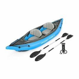 Bestway BES6941607358030 Kayak Hinchable Hydro-Force Cove Champion X2, 2 Plazas, 331x88cm, 180kg Máx, 2 Remos, Aletas Extraíbles