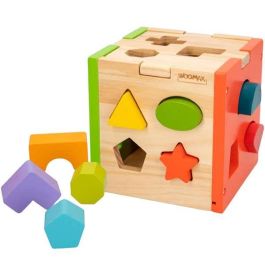 Cubo actividades de madera con 14 piezas woomax Cubo actividades de madera con 14 piezas woomax