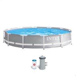 Intex 26712 Piscina Prism Frame Premium Redonda Sobresuelo 366x76 cm con Depuradora 6.503 Litros