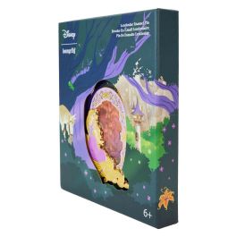 Loungefly Pin Lenticular Disney Rapunzel 7,5cm Edición Limitada con Detalles Esmaltados y Metálicos