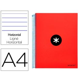 Cuaderno Espiral A4 Micro Antartik Tapa Forrada 120H 90 gr Horizontal 5 Bandas 4 Taladros Color Rojo Precio: 10.882860273999999. SKU: B1J4Z6H82J