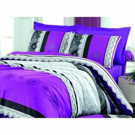 Juego de cama ASI8681181819630 - Funda nórdica 220x240 cm y 2 fundas almohada 60x60 cm - 100% algodón reforzado Lila