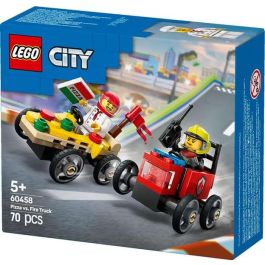 Juego de construccion coches de carreras: pizza vs camión de bomberos lego city Juego de construccion coches de carreras: pizza vs camión de bomberos lego city