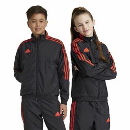 Sudadera sin Capucha Adidas Tiro Woven Tracktop Negro