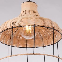 Lámpara Colgante Quetzaltenango de Ratán Natural Estilo Boho-Chic, Casquillo E27 SKD-P80054