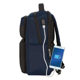 Cartera Escolar Safta Business Black-Blue-Grey Mochila 2 Bolsillos Portatil 15,6-'+Usb 310x130x440 mm Cartera Escolar Safta Business Black-Blue-Grey Mochila 2 Bolsillos Portatil 15,6-'+Usb 310x130x440 mm
