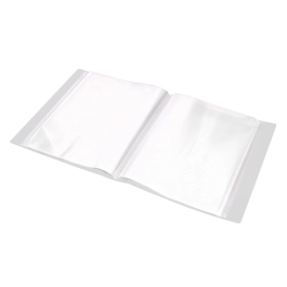 Liderpapel Carpeta Personalizable A4 con 100 Fundas Transparentes de Polipropileno y Cajetín