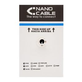 Nanocable 10.20.0304 Bobina Cable de Red RJ45 UTP Cat.5e Rígido AWG24 305 Metros Gris | Ideal para Instalaciones y Redes | Testado 100% RoHS