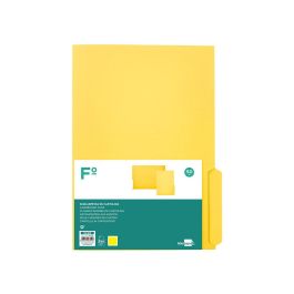 Subcarpeta Cartulina Liderpapel Folio Pestaña Inferior 240 gr-M2 Amarillo 50 unidades