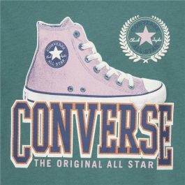 Camiseta de Manga Corta Infantil Converse Script Sneaker Gfx Sse Cian