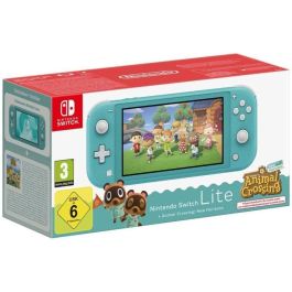 Nintendo NINSWLTURQACNH Consola Portátil Switch Lite Turquesa + Animal Crossing: New Horizons (Descarga)