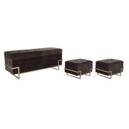 Descalzadora Glam DKD Home Decor Marron Dorado 42 x 48 x 120 cm Set de 3 Precio: 224.4999999. SKU: S3033862