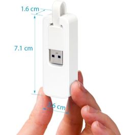 TP-Link UE200 Adaptador de Red USB 2.0 a Ethernet 100Mbps RJ45 con Cable Retráctil para Ultrabooks Mac Windows Linux Plug & Play