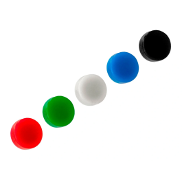 Q-connect Imanes para Pizarras Magnéticas 35 mm Colores Surtidos Caja de 10 Unidades