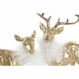 Figura Navidad Moderna DKD Home Decor Dorado 9 x 22.5 x 17.5 cm (2 Unidades) Figura Navidad Moderna DKD Home Decor Dorado 9 x 22.5 x 17.5 cm (2 Unidades)
