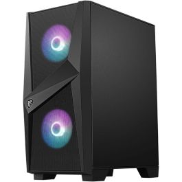 MSI MAG FORGE 100R Midi Tower PC Gaming Negro con Ventana de Vidrio Templado e Iluminación RGB ATX/microATX/Mini-ITX
