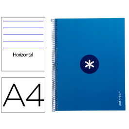 Antartik Cuaderno espiral A4 micro tapa forrada 80 hojas 90 gr horizontal azul oscuro Precio: 4.49999968. SKU: B14SBW85K5