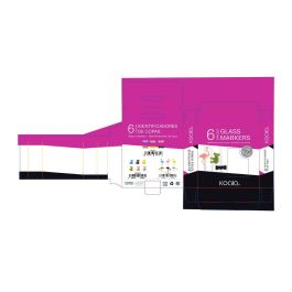 Set 6 Identificadores Copas Silicona Flamingo Koala 5,5x4,5x2,2 cm