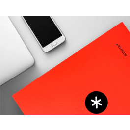 Antartik Carpeta de anillas A4 4/25 mm Roja