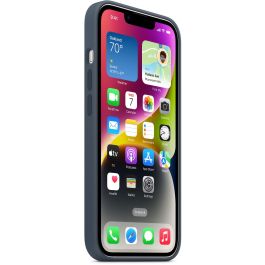 Apple iPhone 14 Silicone Case con MagSafe - Funda Protectora Azul Tormenta