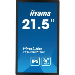 Iiyama Monitor Táctil 22" Full HD IPS TF2238MSC-B1, 1920x1080, HDMI, DP, USB, VESA 100x100, Negro