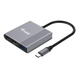 Equip Docking Station USB Tipo C a HDMI 3 en 1, 4K/60Hz, USB 3.2 Gen1, Carga USB-C PD 3.0, 100W, Aluminio