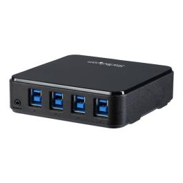 StarTech.com HBS304A24A Conmutador Switch USB 3.0 para 4 PC con 8 Puertos USB SuperSpeed y Selector Remoto