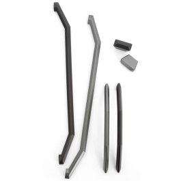 Giusti Tirador Kibo Zamak Negro Mate, Tirador para mueble, Distancia entre agujeros 320 mm