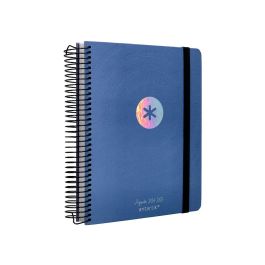 Agenda Escolar Antartik Año 24 - 25 Curso Coleccion Minimal Blue Día Página A5