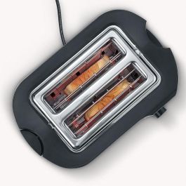 Severin AT 2217 Tostador para 2 Rebanadas Rojo Metálico 800W con Bandeja Recogemigas