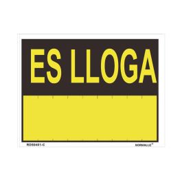 Normaluz Rótulo "es lloga" en PVC 0.4mm, 35x45cm, amarillo/negro Precio: 2.59000016. SKU: S7906984