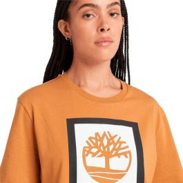 Camiseta de Manga Corta Hombre Timberland Stack Logo Colored Short Sleeve Naranja 6 Años