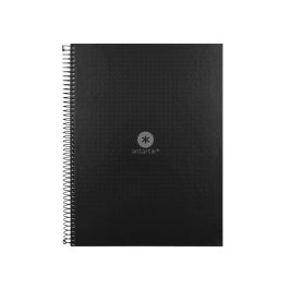 Cuaderno Espiral A4 Micro Antartik Dots Tapa Forrada 80H 90 gr Rayado Puntos 1 Banda 4 Taladros Negro