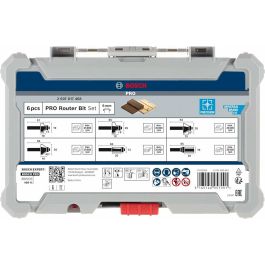 Bosch Professional 2607017468 Caja de 6 Fresas de Afeitar/Chaflanar/Redondear con Vástago de 6 mm