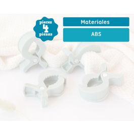 KioKids Pinzas para Muselinas de Bebé, Pack 4 Unidades, Sujeción Segura para Carrito Cuna Silleta, Forma Pez Mint, ABS +0 Meses KioKids Pinzas para Muselinas de Bebé, Pack 4 Unidades, Sujeción Segura para Carrito Cuna Silleta, Forma Pez Mint, ABS +0 Meses