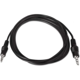 AISENS - CABLE AUDIO ESTÉREO, JACK 3.5/M-JACK 3.5/M, NEGRO, 0.3M