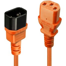 Lindy Cable de Extensión de Alimentación IEC C14 a C13 1m Naranja para PC/Monitor/UPS VDE Conectores Moldeados Garantía 10 Años