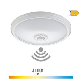 Aplique superficie led con sensor crepuscular y movimiento ip20 15 W 4000k luz dia ø29 x 6 cm