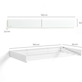 Tendedero de Pared Plegable Extensible Retráctil Dryva 100 InnovaGoods
