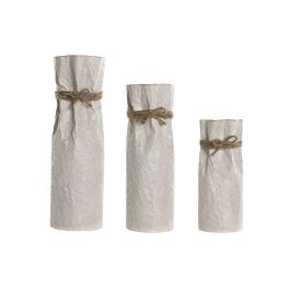DKD Home Decor 15x46/14x35 Jarrón Scandi Set de 3 Piezas, Beige, de Metal y Cuerda, 17 x 54 x 17 cm Precio: 56.9915687. SKU: B17MD939TA