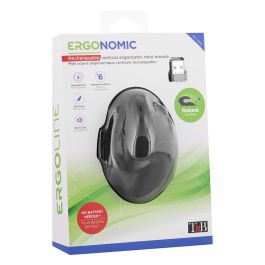 Ratón Ergonómico Óptico T'NB Ergo Line Negro 1600 dpi