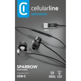 Cellular Line Auriculares In Ear USB-C con Micrófono Negros