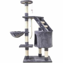 Rascador Árbol para Gatos MARIE - 120cm de alto, con caseta, percha, postes de sisal y felpa suave - Gris Precio: 62.50000053. SKU: B1AQN9T93H