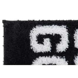 Alfombra DKD Home Decor Negro Blanco 80 x 50 cm Alfombra DKD Home Decor Negro Blanco 80 x 50 cm