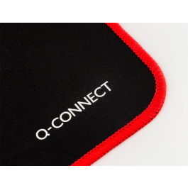 Q-connect Alfombrilla XXL Negra con Borde Rojo para Ratón 900x400 mm